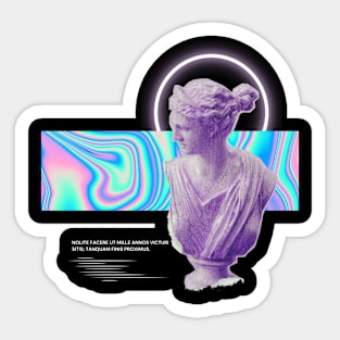 black modern streetwear Sticker